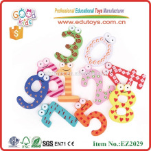 Non-toxic early learning wooden toys number game funny colorful number learning wooden magnetic number toys for kids